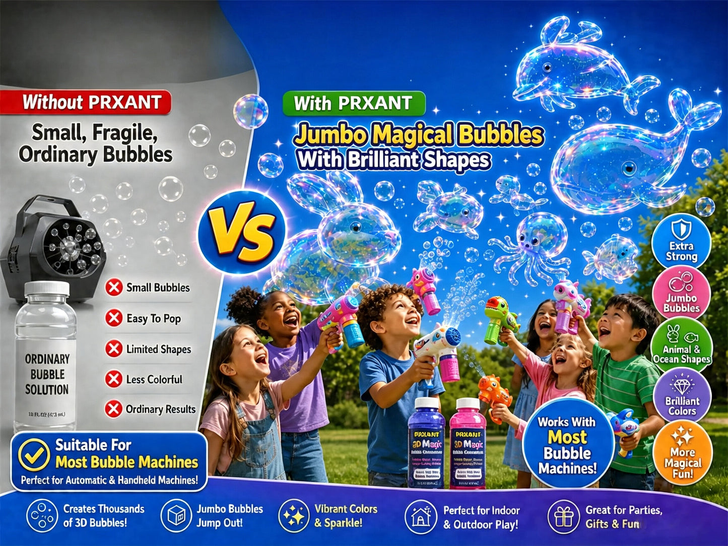 Prxant Magic Bubble Concentrate —— Animal & Ocean Fantasy Theme